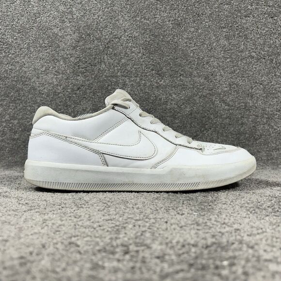 Nike SB Force 58 DH7505-100 Men’s Sz 13 Premium Triple White Leather Skate Shoes main image 2
